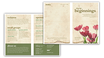 Flower Church Bulletin Template Sample