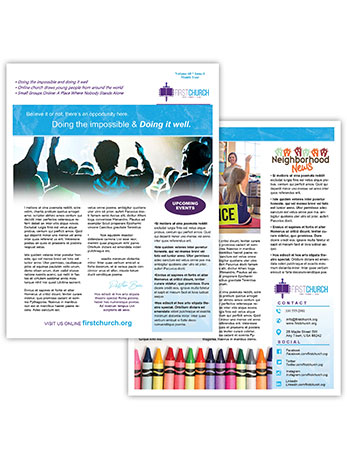 Church Mini Newsletter Sample