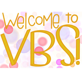 Church Newsletter Clipart welcome to VBS in fun fonts and circles