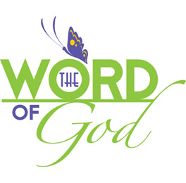 Church Newsletter Clipart the word of God with a butterfly