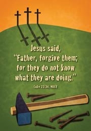 Church Newsletter Resources Jesus Forgive Them Bulletin Cover image.