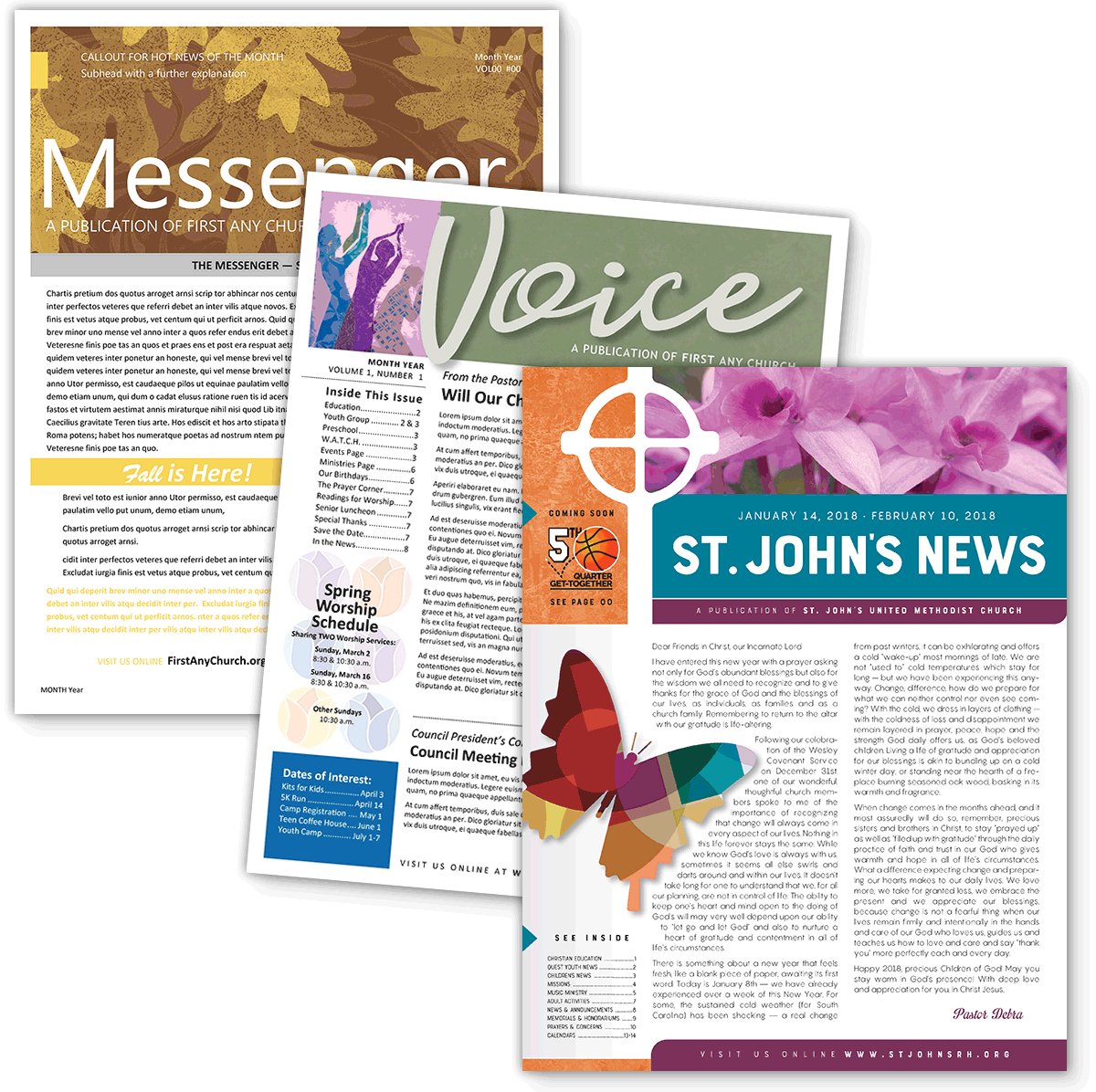 Sample Church Newsletter Templates