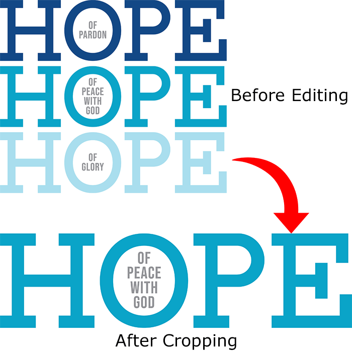 Cropping caption from clipart example