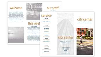 Trifold Church Bulletin Sample
